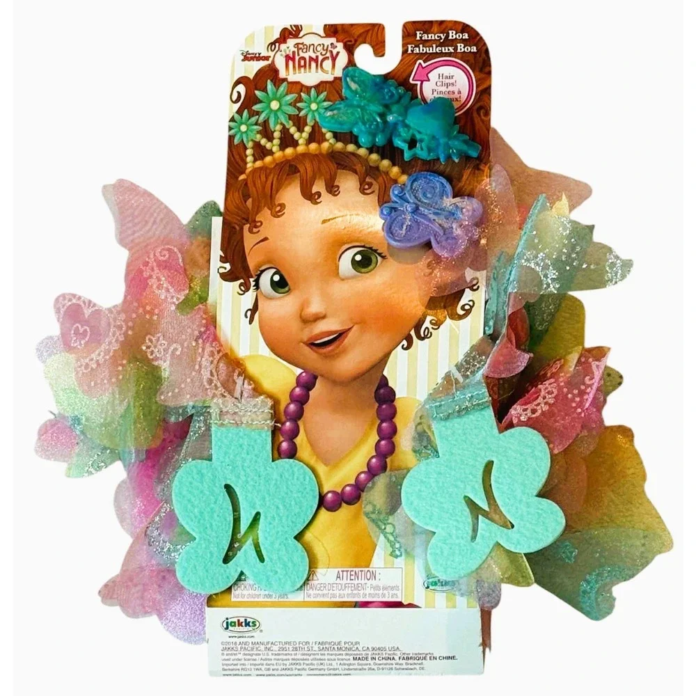 Disney Fancy Nancy Halloween Dress Up Costume Boa Shoes Microphone Lot of 4 NWT